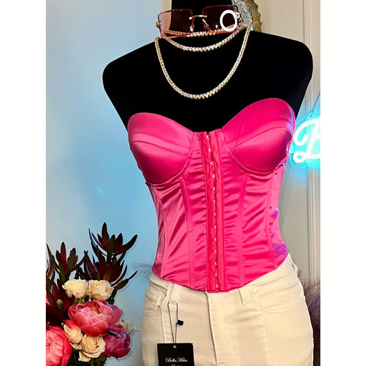 SATIN CORSET TOP