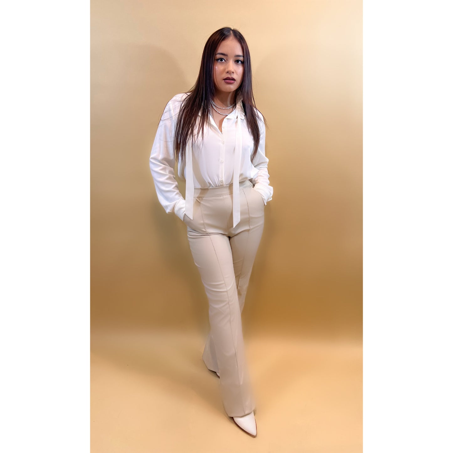 FAUX LEATHER TROUSER