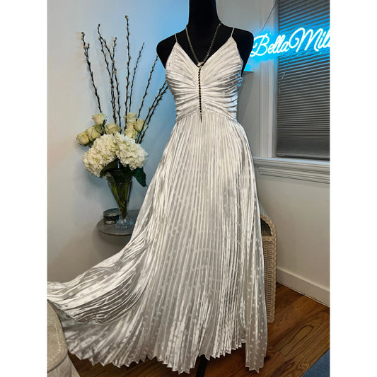 POLKA DOT SATIN MAXI DRESS