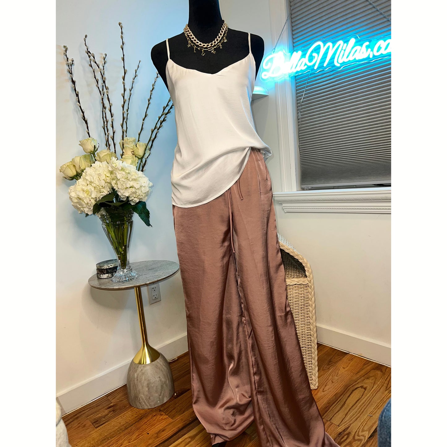 SATIN LOOSE PANTS