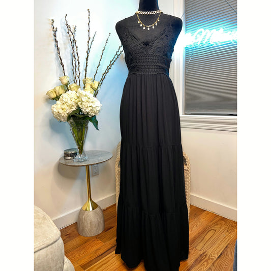 BOHO LACE TOP MAXI DRESS