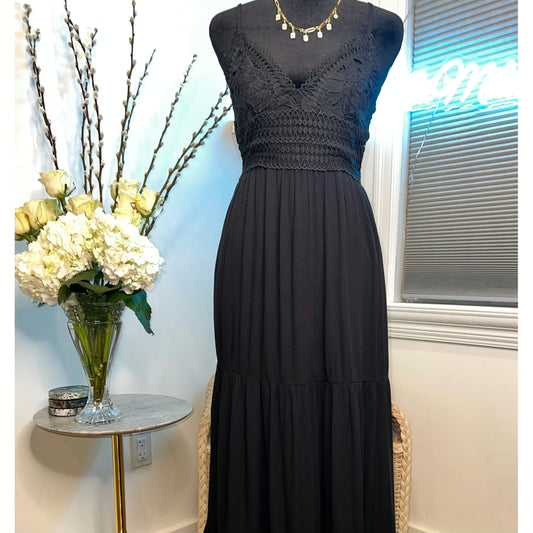 BOHO LACE TOP MAXI DRESS