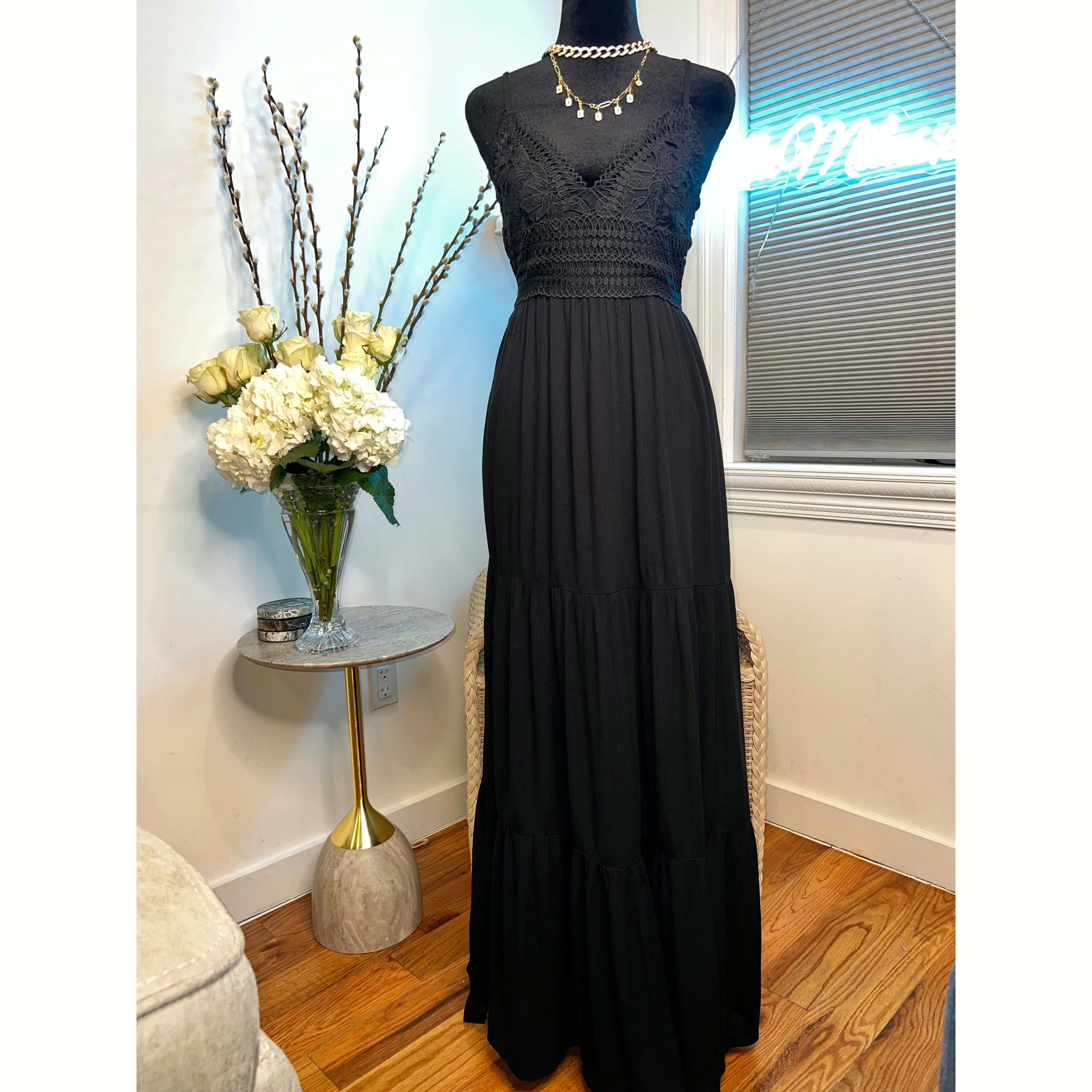 BOHO LACE TOP MAXI DRESS – BellaMilas